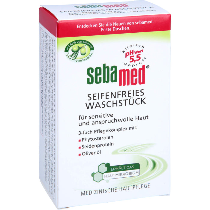 Sebamed Waschstück mit Olive für sensitive und anspruchsvolle Haut, 150 g Seifenstück