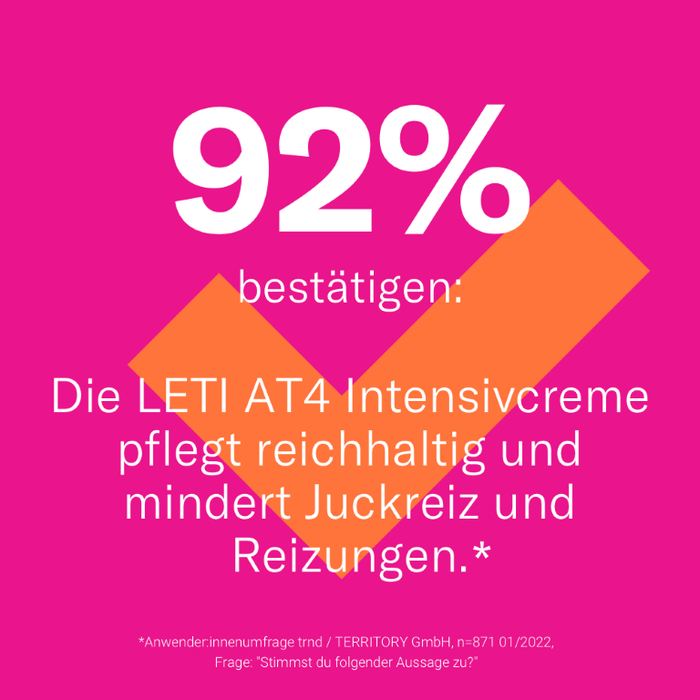 LETI AT4 Intensivcreme - Akut-Hautpflege bei extrem trockener oder bei akuten atopischen Ekzemen, 100 ml Cream