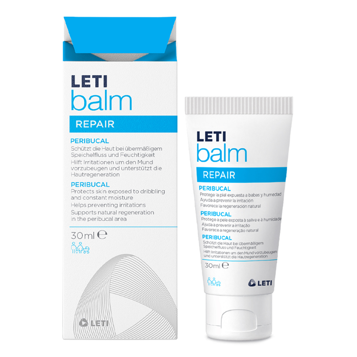 LETI balm Peribucal - Schützende Pflege bei rauer oder strapazierter Haut durch übermäßigen Speichelfluss (Leck- und Schnullerekzem), 30 ml Cream