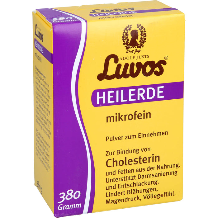 Luvos Heilerde mikrofein Pulver zur Bindung von Cholesterin, 380 g Poudre