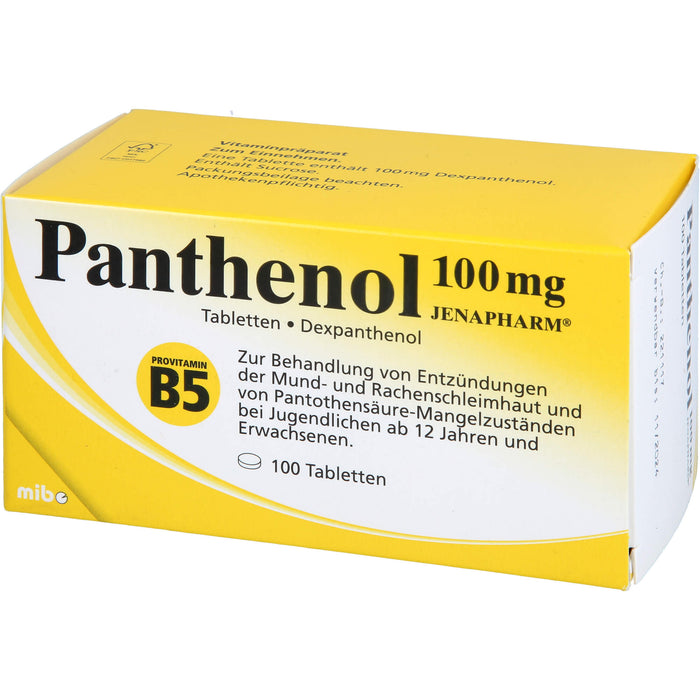 Panthenol 100 mg JENAPHARM Tabletten, 100 pc Tablettes