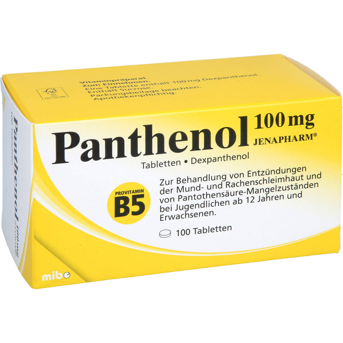 Panthenol 100 mg JENAPHARM Tabletten, 100 pc Tablettes