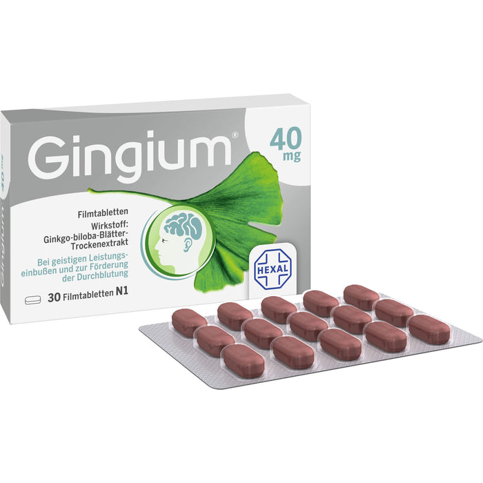 Gingium 40 mg Filmtabletten, 30 pc Tablettes