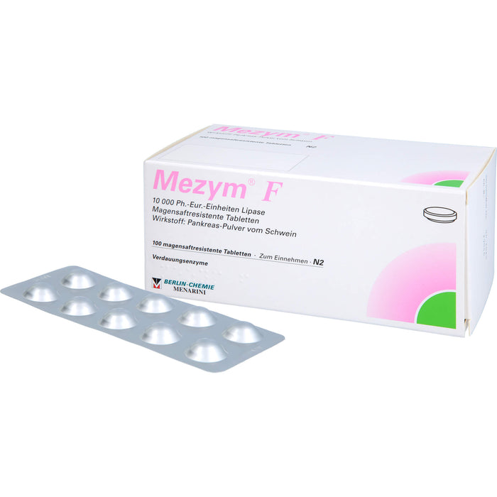 BERLIN-CHEMIE Mezym F Filmtabletten Verdauungsenzyme bei Verdauungsstörungen, 100 pc Tablettes