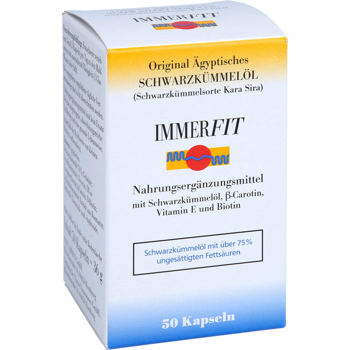 IMMERFIT Original Ägyptisches Schwarzkümmelöl Kapseln, 50 pcs. Capsules