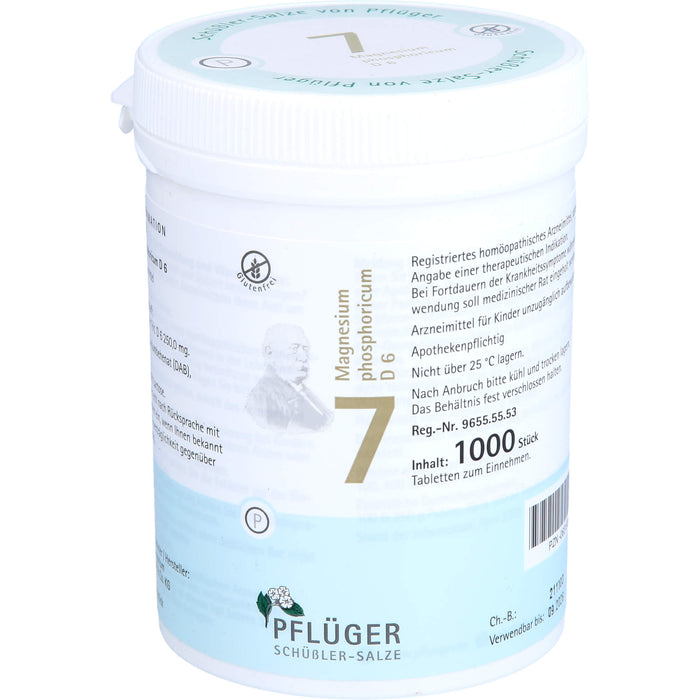 PFLÜGER Biochemie 7 Magnesium phosphoricum D 6 Tabletten, 1000 St. Tabletten