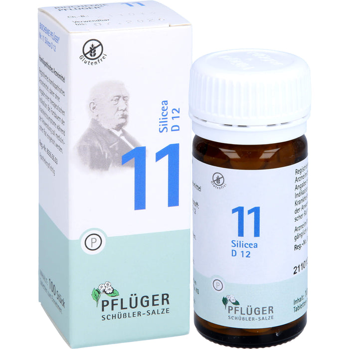 PFLÜGER Biochemie 11 Silicea D 12 Tabletten, 100 pc Tablettes