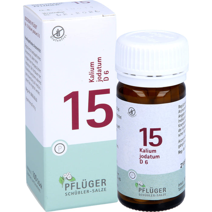 PFLÜGER Biochemie 15 Kalium jodatum D 6 Tabletten, 100 St. Tabletten