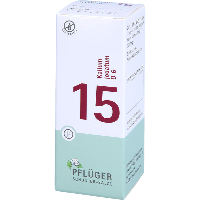 PFLÜGER Biochemie 15 Kalium jodatum D 6 Tabletten, 100 pcs. Tablets