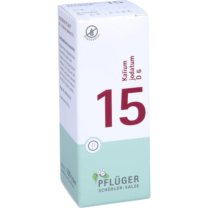 PFLÜGER Biochemie 15 Kalium jodatum D 6 Tabletten, 100 pc Tablettes