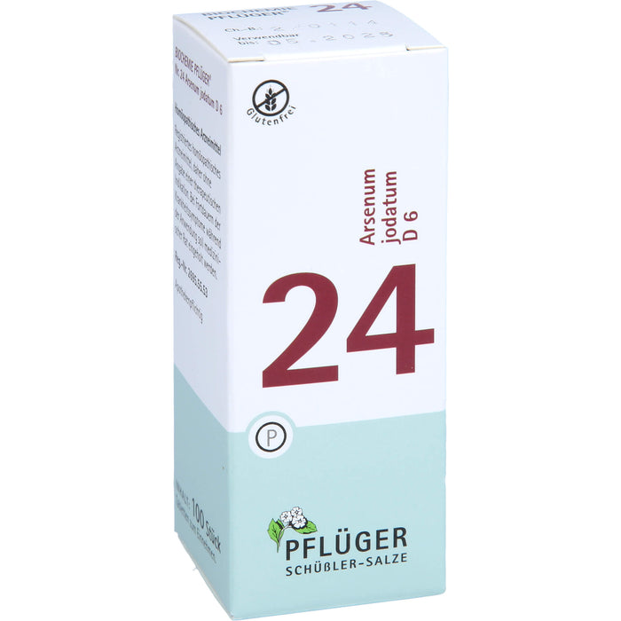 PFLÜGER Biochemie 24 Arsenum jodatum D6 Tabletten, 100 pc Tablettes