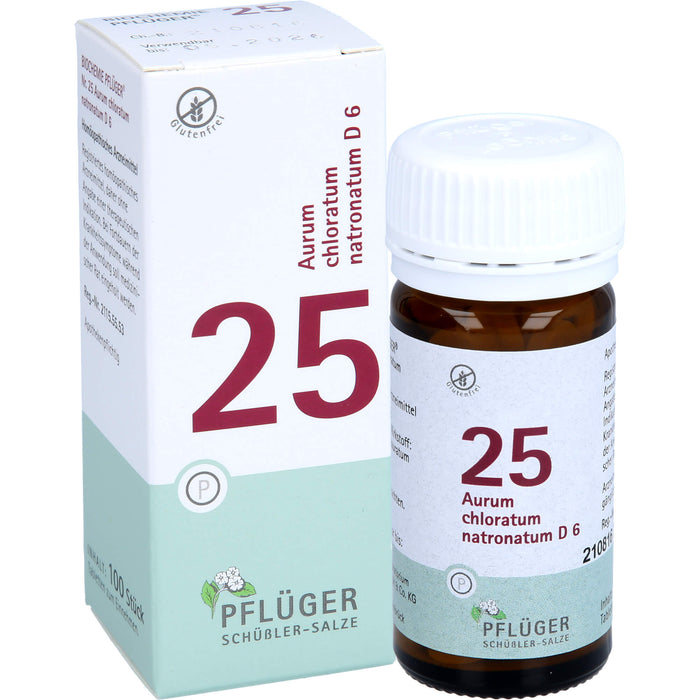 PFLÜGER Biochemie 25 Aurum chloratum natronatum D 6 Tabletten, 100 St. Tabletten