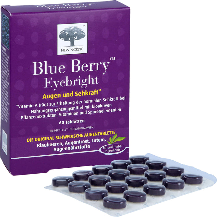 NEW NORDIC Blue Berry Eyebright Tabletten für die Sehkraft, 60 pcs. Tablets