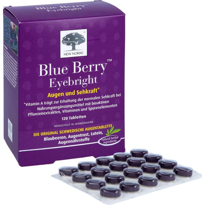 Blue Berry Eyebright Augen und Sehkraft Tabletten, 120 pc Tablettes