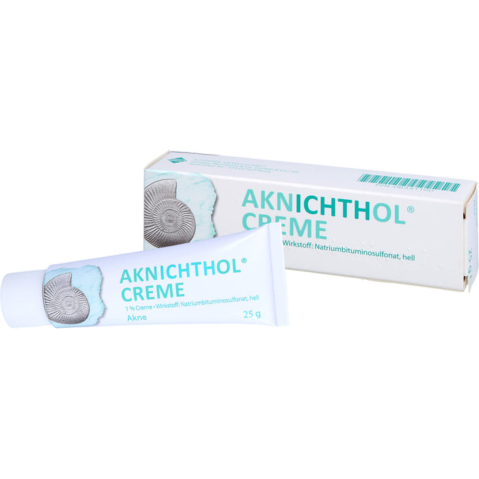 Aknichthol Creme 1% bei Akne, hautgetönt, 25 g Creme