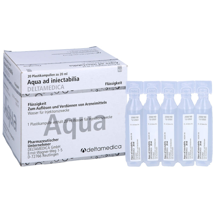 Aqua ad injectabilia DELTAMEDICA Plastikamp. 20ml, 20X20 ml FLU