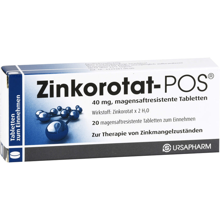 Zinkorotat - POS 40 mg Tabletten, 20 pcs. Tablets