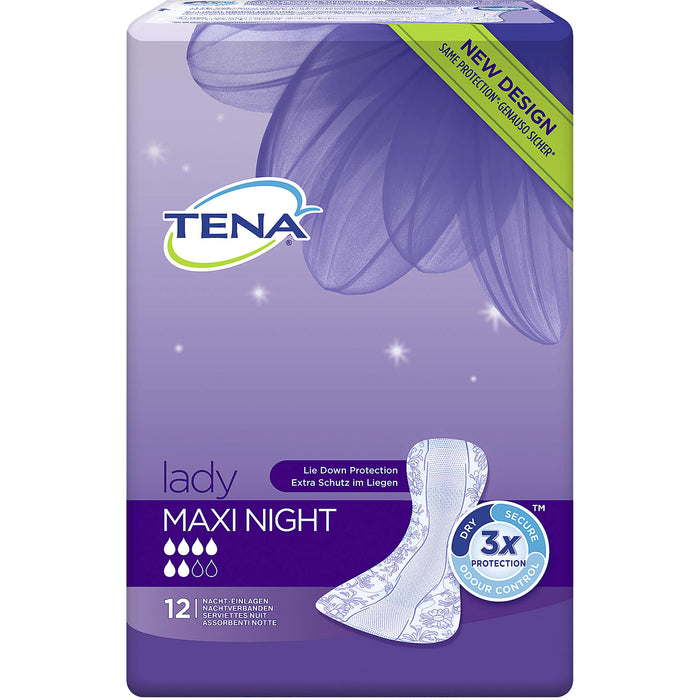 Tena Lady Maxi Night, 12 pc Dépôts