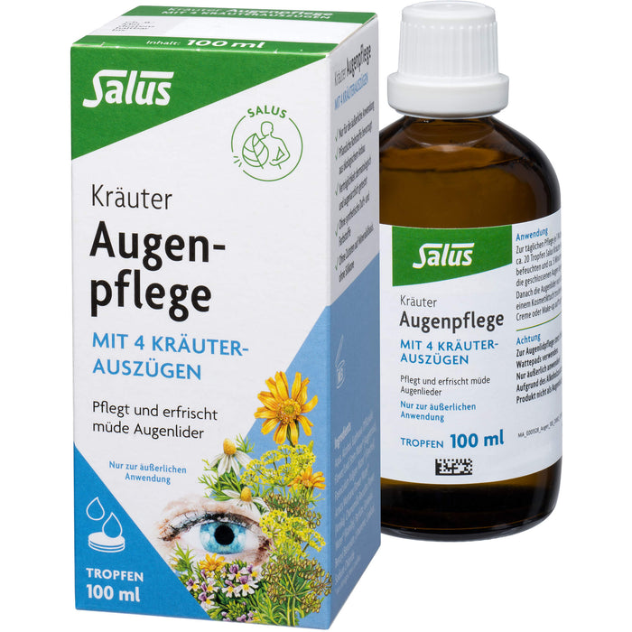 Salus Augenpflege mit 4 Kräuterauszügen pflegt und erfrischt müde Augenlider, 100 ml Solution