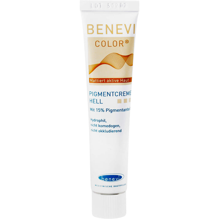 Benevi Color Pigmentcreme hell hautverträgliche Abdeckung, 20 ml Crème