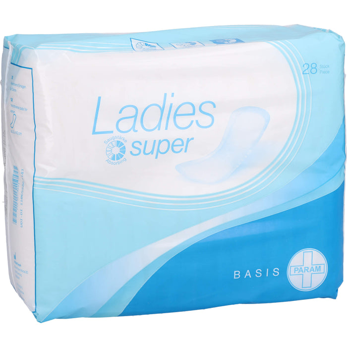 PARAM LADIES Vorlagen Basis Super bei leichter bis mittlerer Inkontinenz, 28 pc Modèles