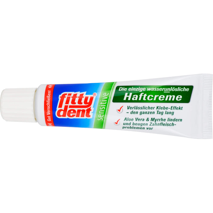 fittydent sensitive wasserunlösliche Haftcreme für Zahnprothesen, 40 g Cream