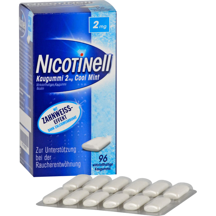 NICOTINell Kaugummi 2 mg Cool Mint, 96 pcs. Chewing gum