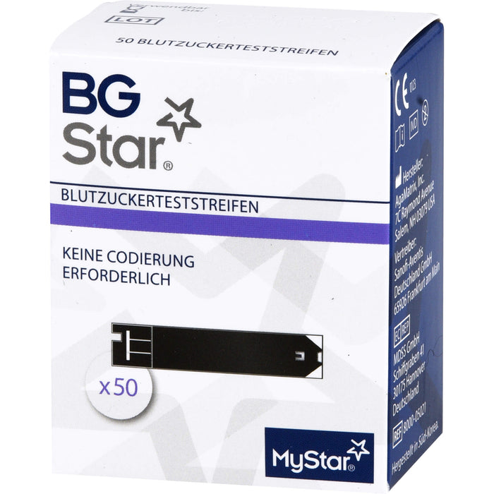 BG Star Teststreifen, 50 pc Bandelettes réactives