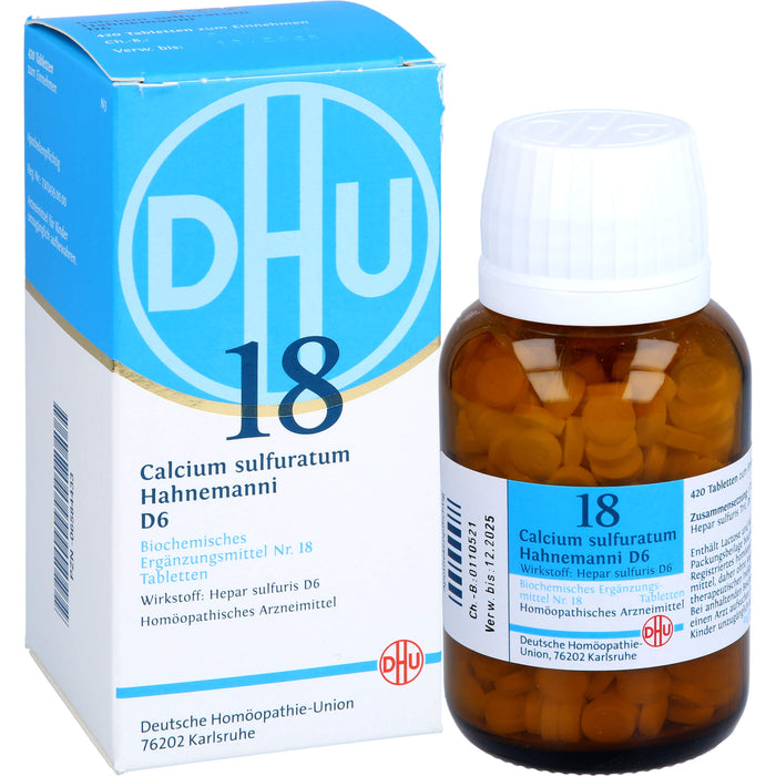 Biochemie DHU 18 Calcium sulfuratum D6 Tabletten, 420 St. Tabletten