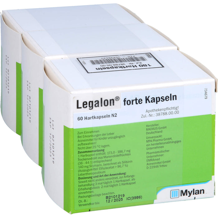 Legalon forte Emra Hartkapseln, 180 pc Capsules