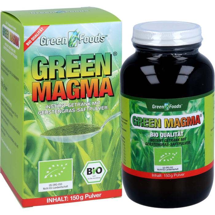 Green Foods Green Magma Gerstengrasextrakt-Pulver bio, 150 g Pulver