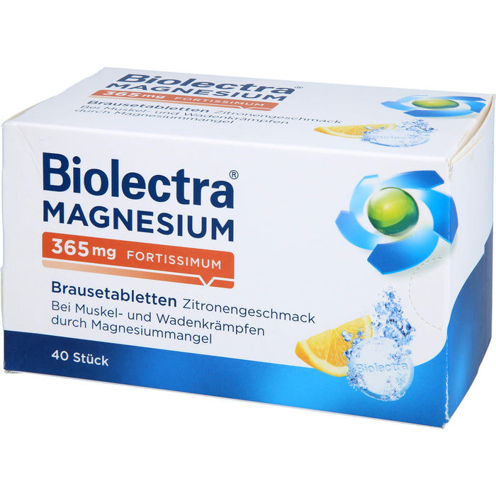 Biolectra Magnesium 365 mg fortissimum Brausetabletten Zitronengeschmack, 40 pc Tablettes