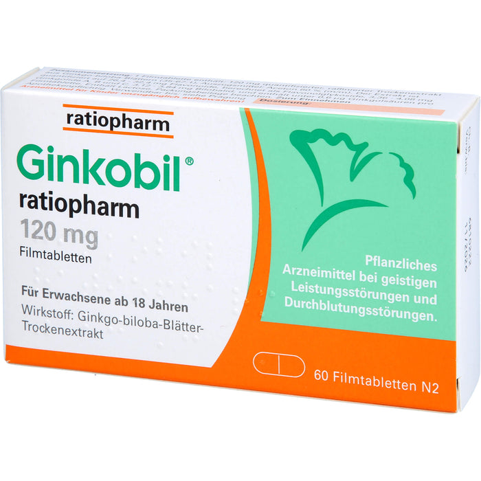 Ginkobil ratiopharm 120 mg Filmtabletten, 60 St. Tabletten