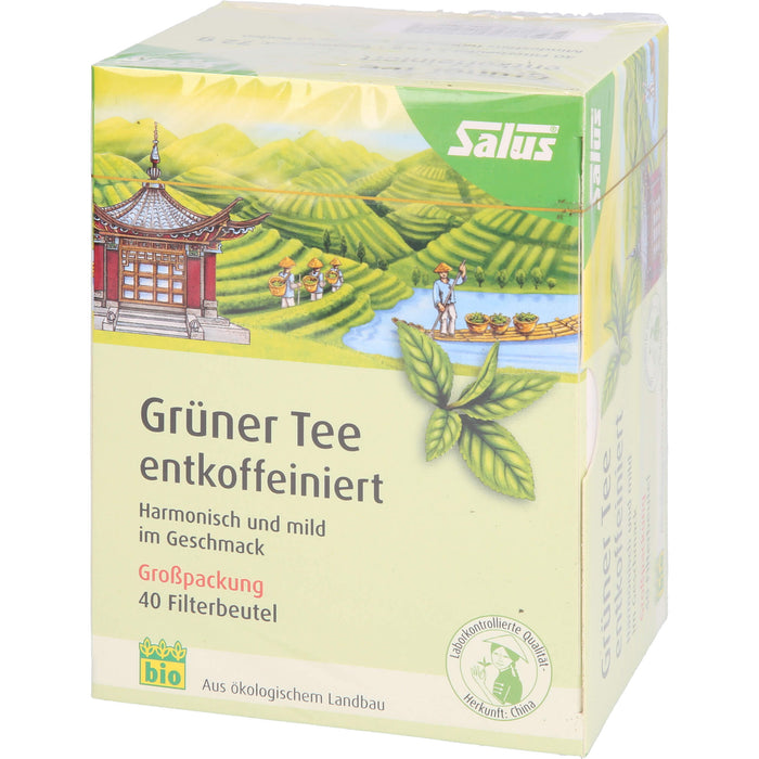 Salus Grüner Tee entkoffeiniert, 40 pc Thé