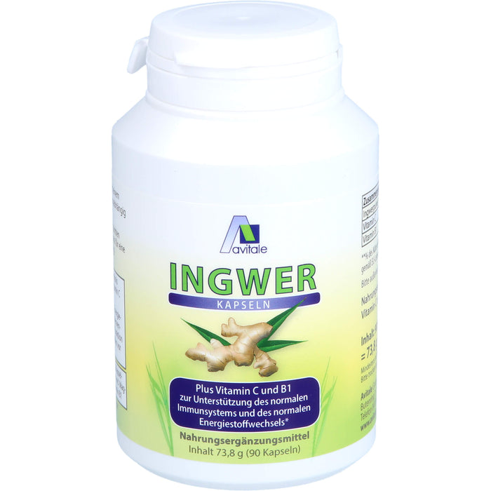 Avitale Ingwer Plus Vitamin C und B1 Kapseln, 90 St. Kapseln