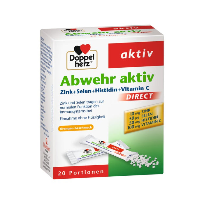 Doppelherz Abwehr aktiv direct Zink+Selen+Histidin, 20 St PEL