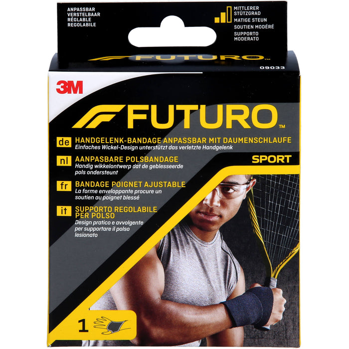 3M FUTURO SPORT Handgelenk-Bandage zur Entlastung schwacher oder schmerzender Handgelenke, 1 pc Bandage