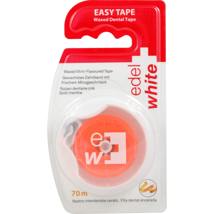 edelwhite DentalTape waxed Zahnseide 70m, 1 St