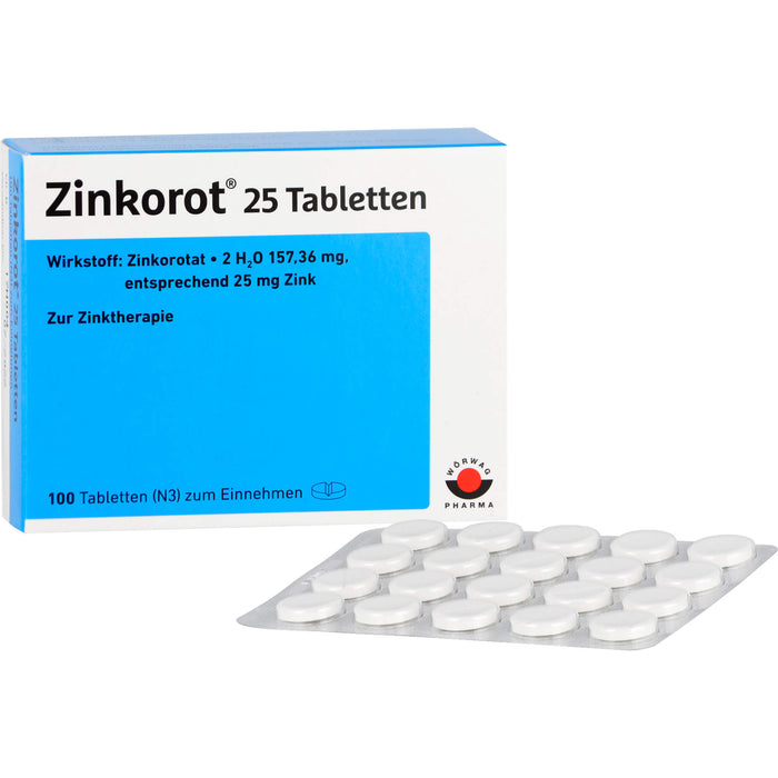 Zinkorot 25 Tabletten, 100 pc Tablettes