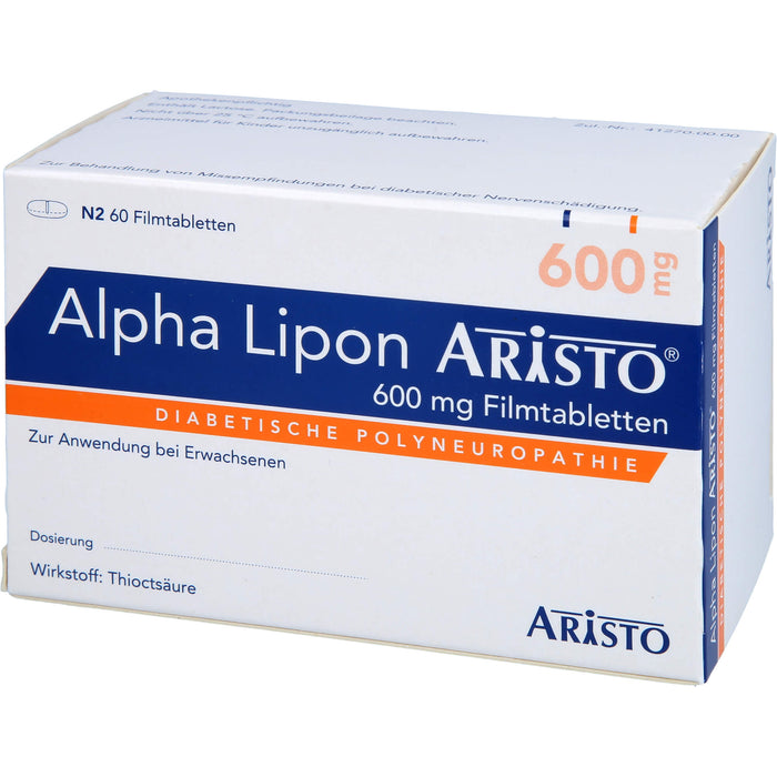 Alpha Lipon Aristo 600 mg Filmtabletten, 60 St. Tabletten