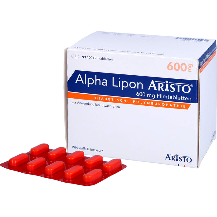 Alpha Lipon Aristo 600 mg Filmtabletten, 100 pcs. Tablets