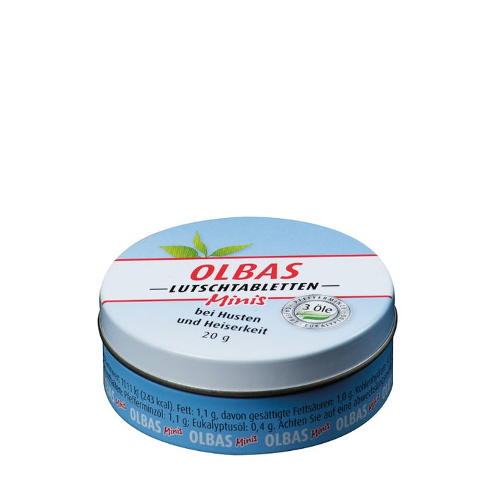 OLBAS Minis Lutschtabletten zuckerfrei bei Husten und Heiserkeit, 20 g Tablettes