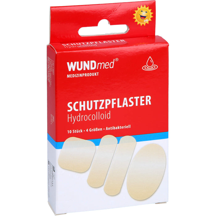 WUNDmed Wundpflaster Hydrocolloid 4 Größen zur beschleunigten Heilung von wundgescheuerten Hautpartien, 10 St. Pflaster