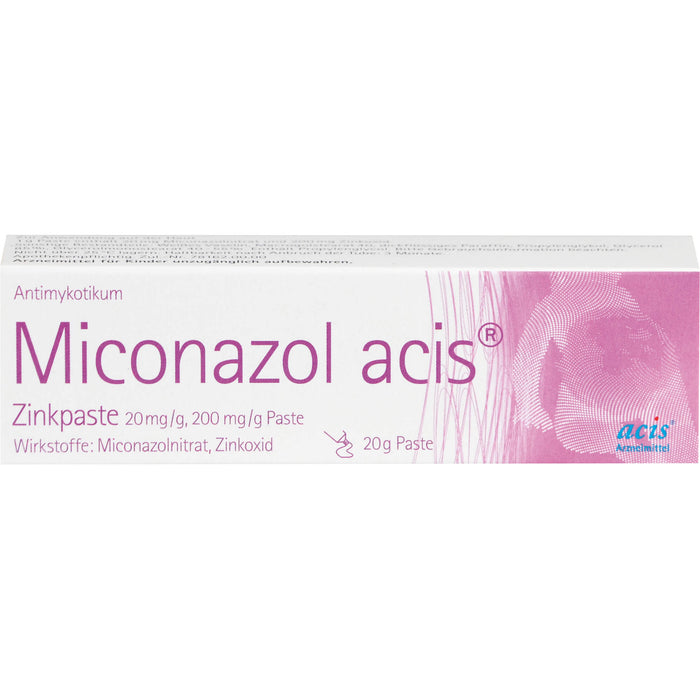 Miconazol acis Zinkpaste 20 mg/g gegen Pilzerkrankungen der Haut, 20 g Creme