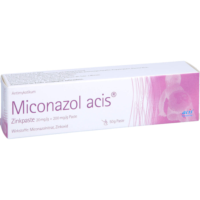 Miconazol acis Zinkpaste, 20 mg/g + 200 mg/g Paste, 50 g Creme