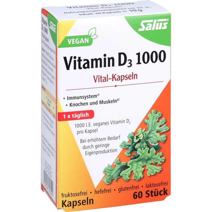 Vitamin D3 1000 vegan Vital-Kapseln Salus, 60 St KAP