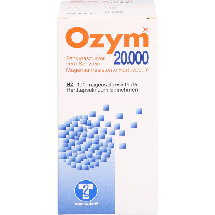 Ozym 20.000, magensaftresistente Hartkaps., 100 pcs. Capsules