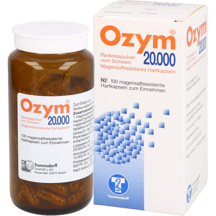 Ozym 20.000, magensaftresistente Hartkaps., 100 pc Capsules