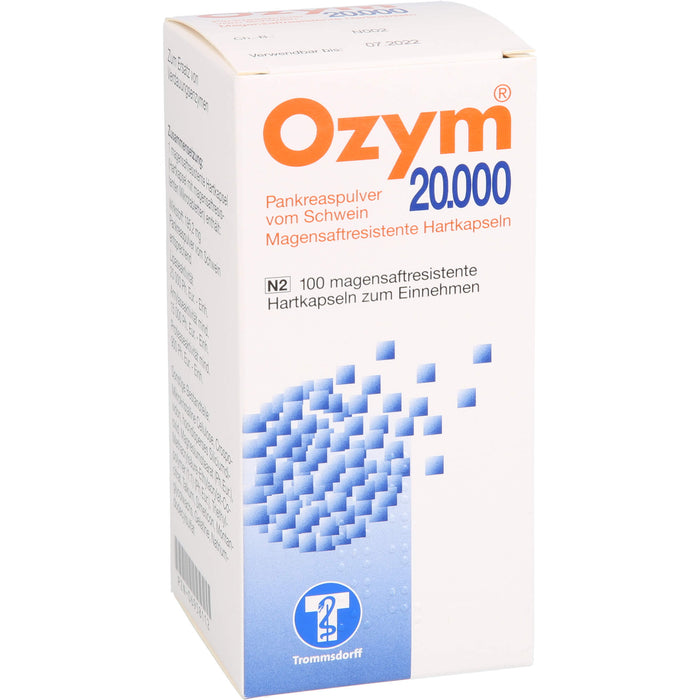 Ozym 20.000, magensaftresistente Hartkaps., 100 pcs. Capsules