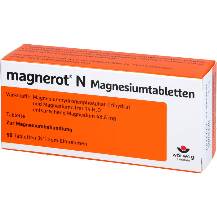 magnerot N Magnesiumtabletten, 50 pcs. Tablets